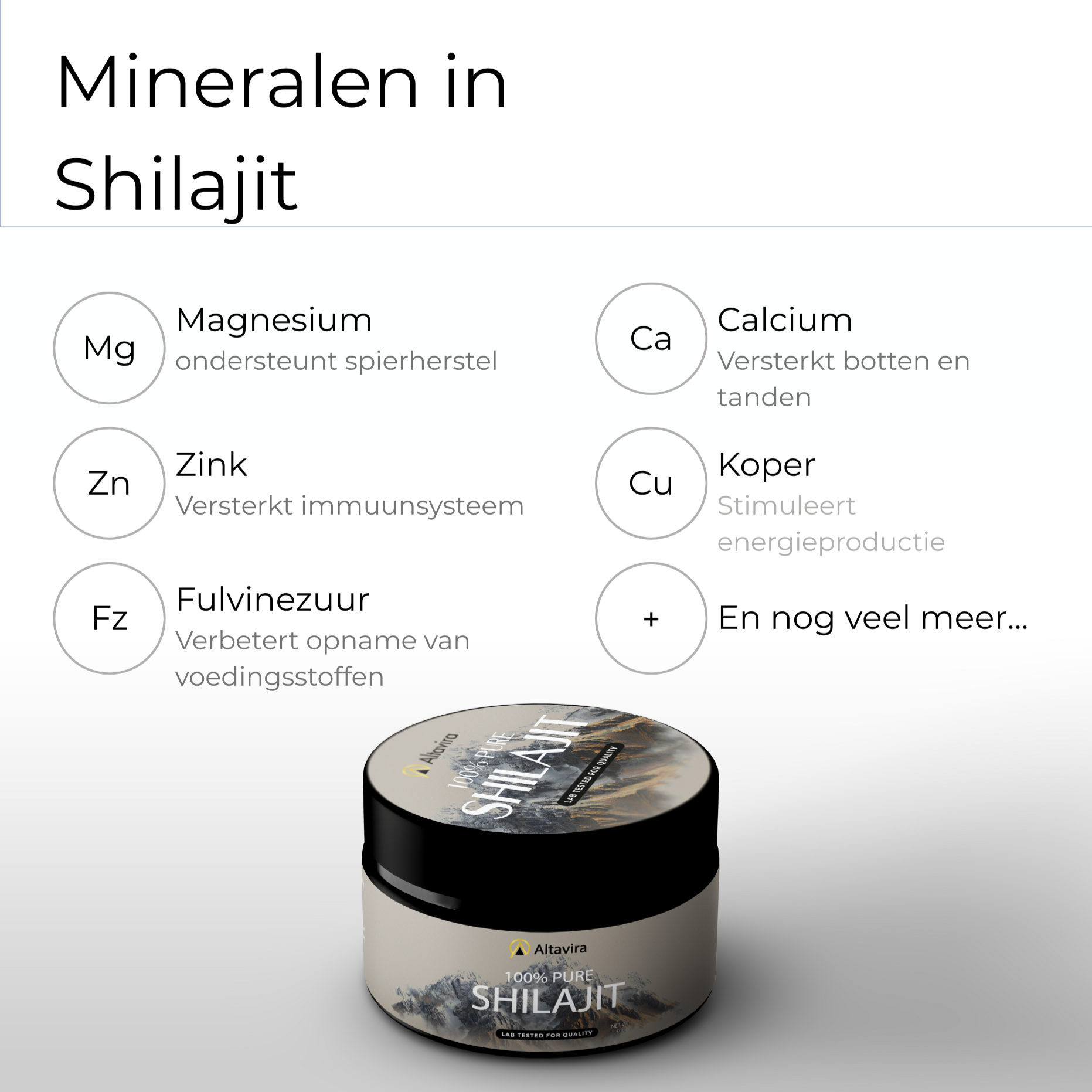 100% Pure Shilajit van Altavira (Getest in Laboratorium)